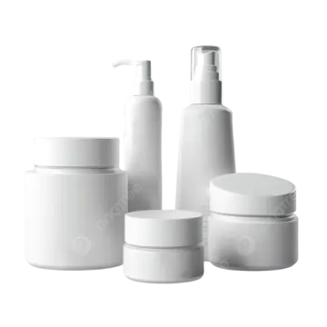 a set of three white plastic containers with lids