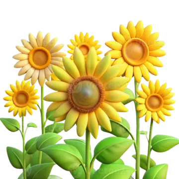 a bunch of yellow flowers on a white background