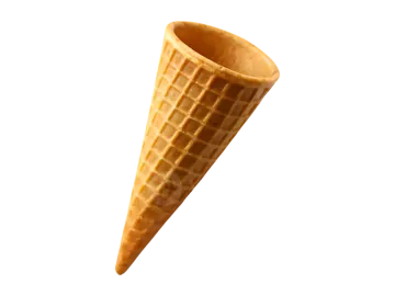 an ice cream cone on a white background