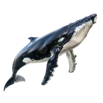 a whale jumping in the air with its mouth open