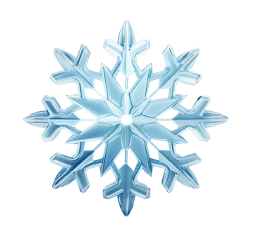 a blue snowflake on a white background