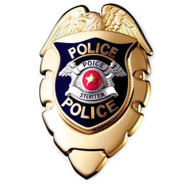 a police badge on a white background