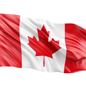 a canadian flag waving in the wind
