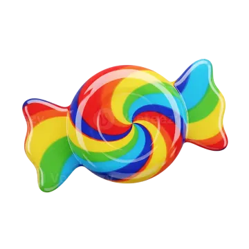 a rainbow colored los on a white background