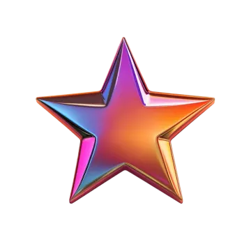 a shiny star on a white background
