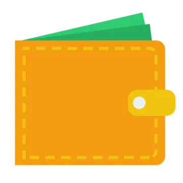 a wallet with a credit card in it