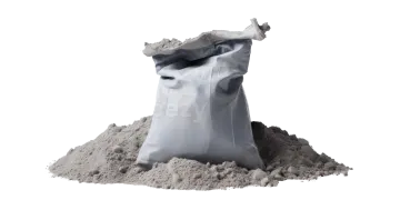 a bag of sand on a white background