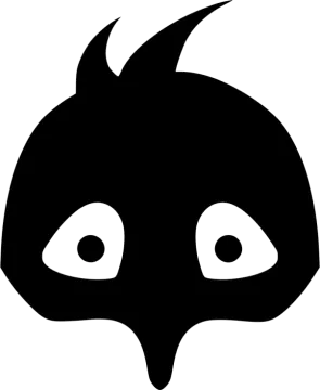 a black and white silhouette of a bird