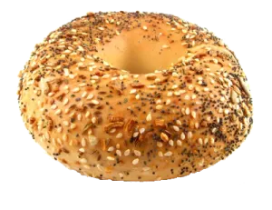 a bagel on a white background
