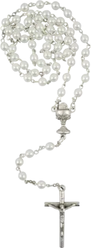 a rosary with a cross on it