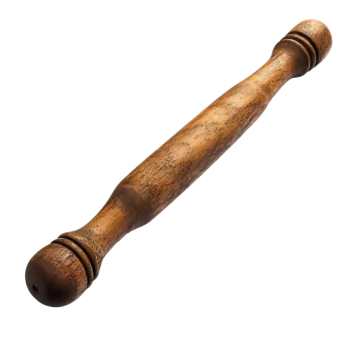 an old wooden pipe on a white background