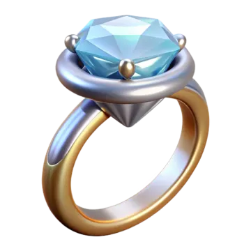 an engagement ring with a blue stone
