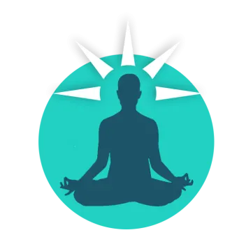 a silhouette of a person meditating in a yoga pose
