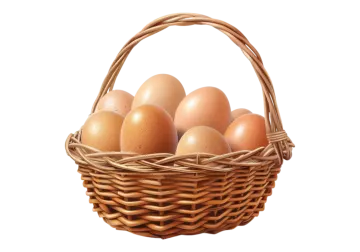 a basket full of eggs