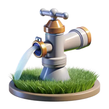 an image of a water tap in the grass