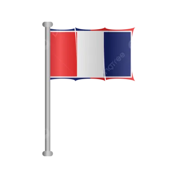 a french flag on a pole