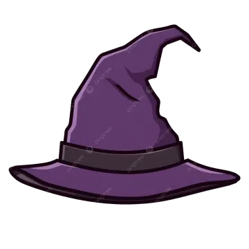 a witch hat on a white background