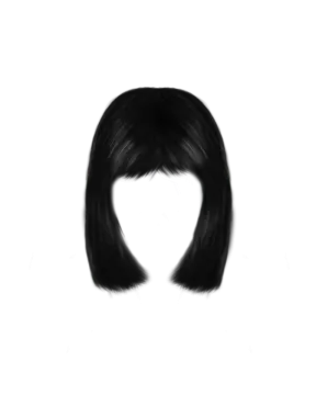 a drawing of a woman with long black hair