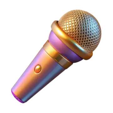 a microphone on a white background