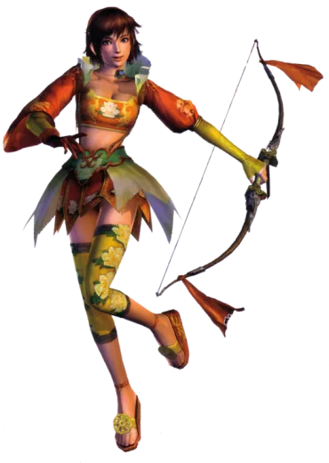 a woman with a bow and arrow in her hand
