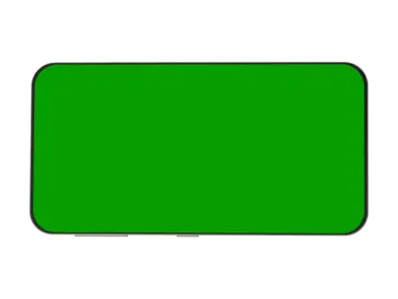 a green screen on a white background