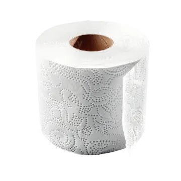 a roll of toilet paper on a white background