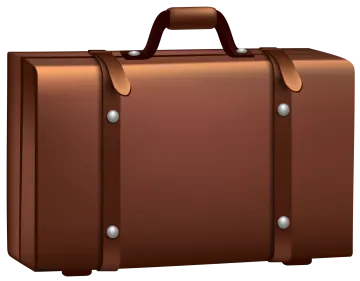 a brown suitcase