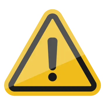 a yellow and black triangular warning sign