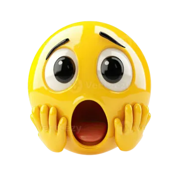 a yellow smiley face with an open mouth