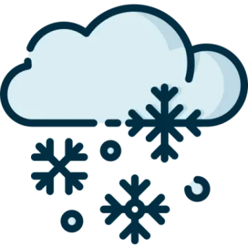a cloud with snow on it