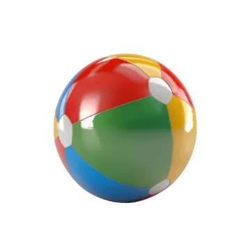 a beach ball on a white background