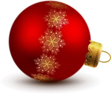 a red christmas ball with a gold orname on it