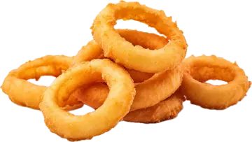 a pile of onion rings