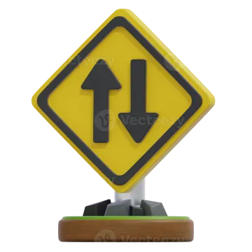 a yellow sign with an arrow on it