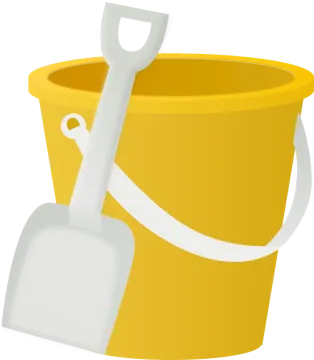 a bucket and shovel
