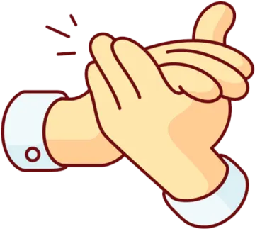 a cartoon hand with two fingers on it