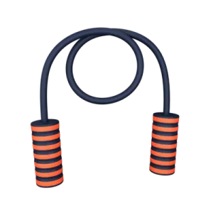a pair of orange and black resistance bands