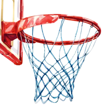 an illustration of a basketball hoop on a white background