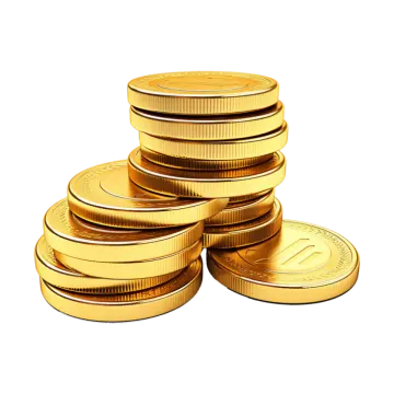 a pile of gold coins