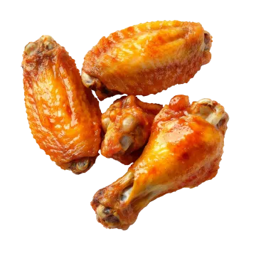 chicken wings on a white background
