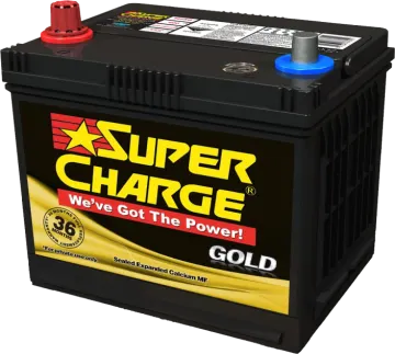 a car battery with the words super charge on it