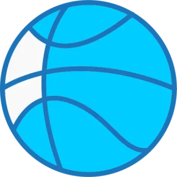 a blue basketball ball on a white background