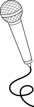 a microphone on a white background