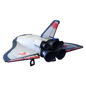 a model of an airplane on a white background