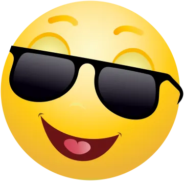 a smiley face with sunglasses on it's face