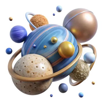 an image of the planets and their satellites