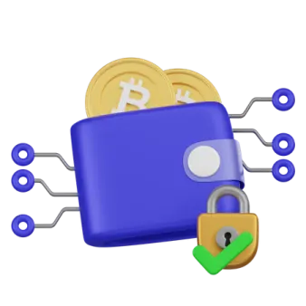 a padlock with bitcoin coins