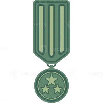 a medal with a star on it