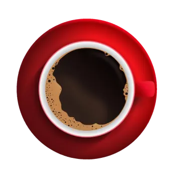 a cup of coffee on a saucer