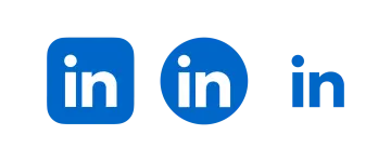 a blue and white logo with the word in